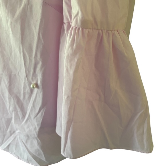 Philosophy republic clothing women’s pink cotton blouse top w/pearls size m - Picture 3 of 8